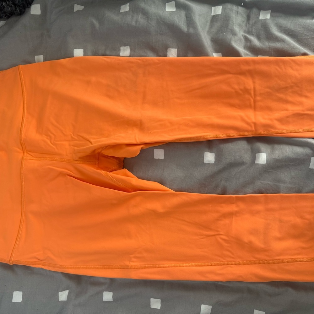 Lululemon Wunder Under High-Rise Crop 21” – Orange Soda – Size 12 – Like New